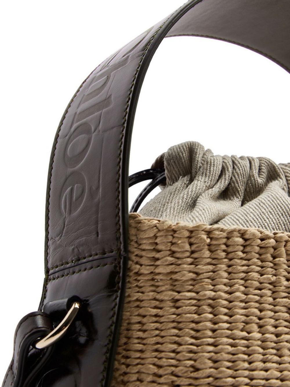 Chloé Woven Raffia Bucket Bag - Picture 5 of 16